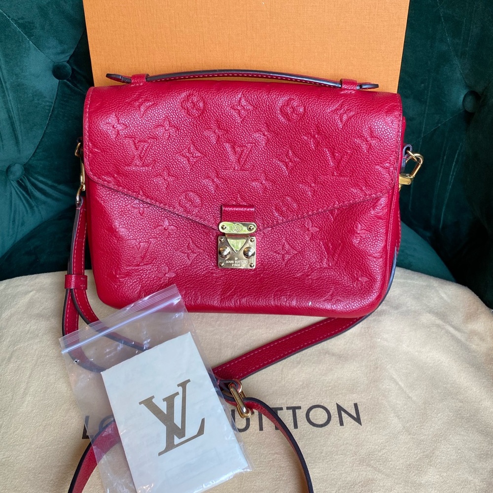 Authentic Louis Vuitton Métis red empreinte crossbody discontinued